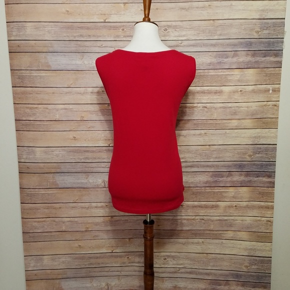 Karen Scott Red sleeveless top size XL - Picture 4 of 8